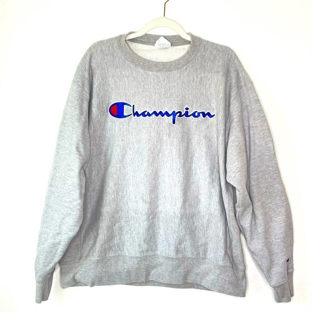 Champion Men's Vintage Reverse Weave Sweatshirt Gray XL